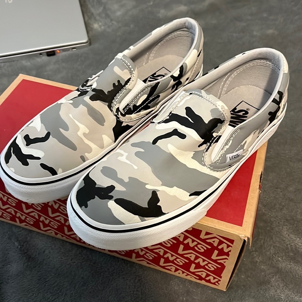 Classic Vans Slip-On Grey Camo